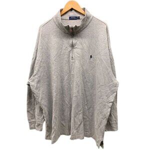 Polo Ralph Lauren Quarter‎ Zip Sweater Men’s Gray Pullover Knit Big 4XB Casual